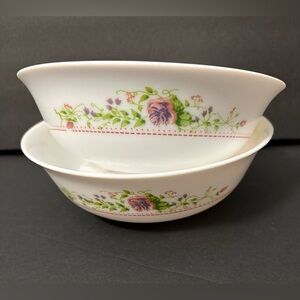 Acropal Victorian Charm Floral Patterned Bowls set of 2